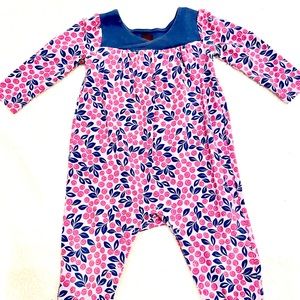 Floral long sleeve onesie